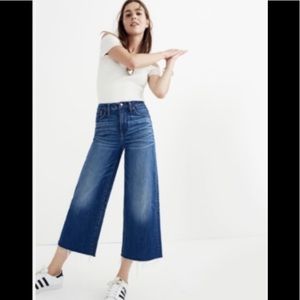 Madewell wide leg crop jeans in Frida wash NWT